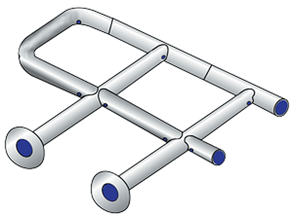 External vent holes should be visible on the outside of pipe assembly