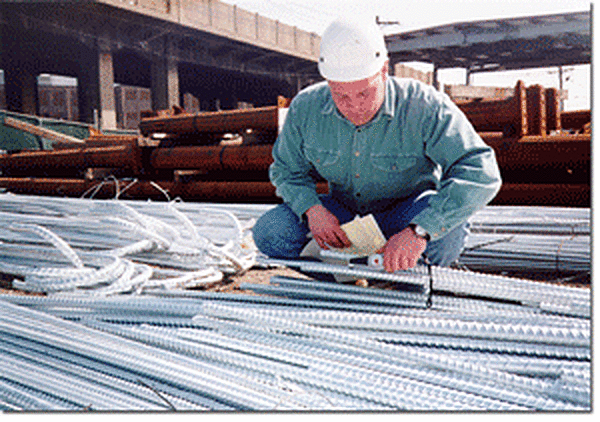 Inspecting hot dip galvanized steel