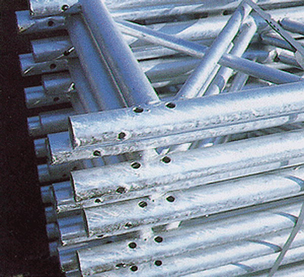 Stacking galvanized steel storage