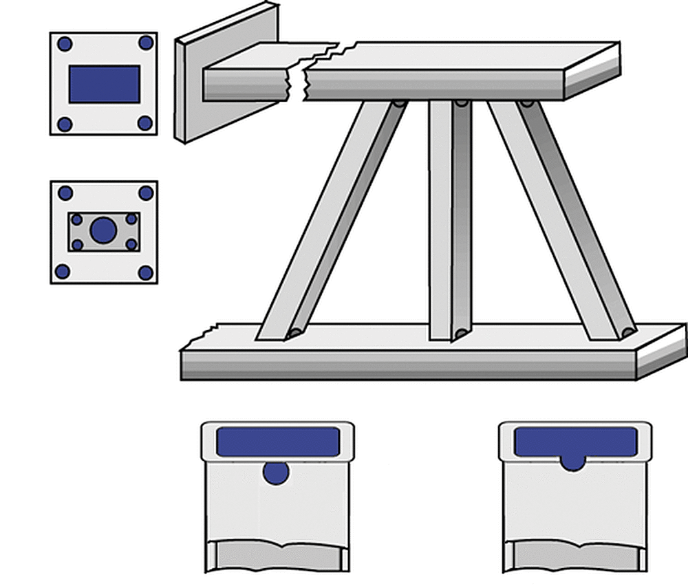 Rectangular Tube Truss with Horizontal End Plates